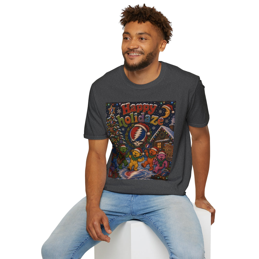 Happy Holidaze Grateful Dead Holiday T-Shirt | Steal Your Face Santa Christmas Tee