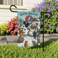 Winter Greetings Bear Holiday Garden & House Banner | Grateful Dead Steal Your Face