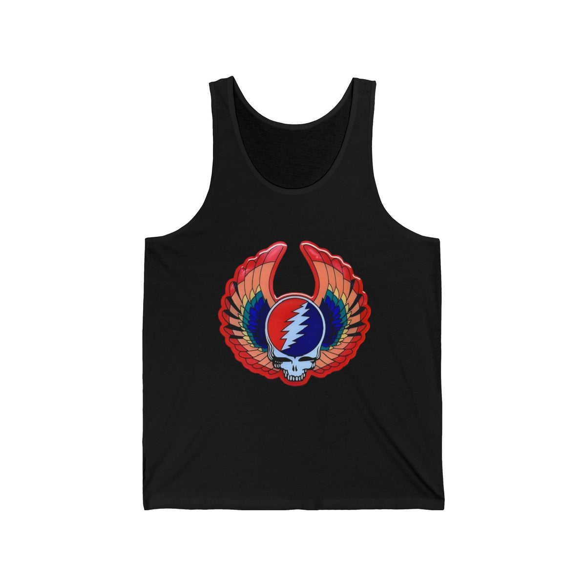 Grateful Dead Lightning Skull Wings tank | psychedelic rock band logo
