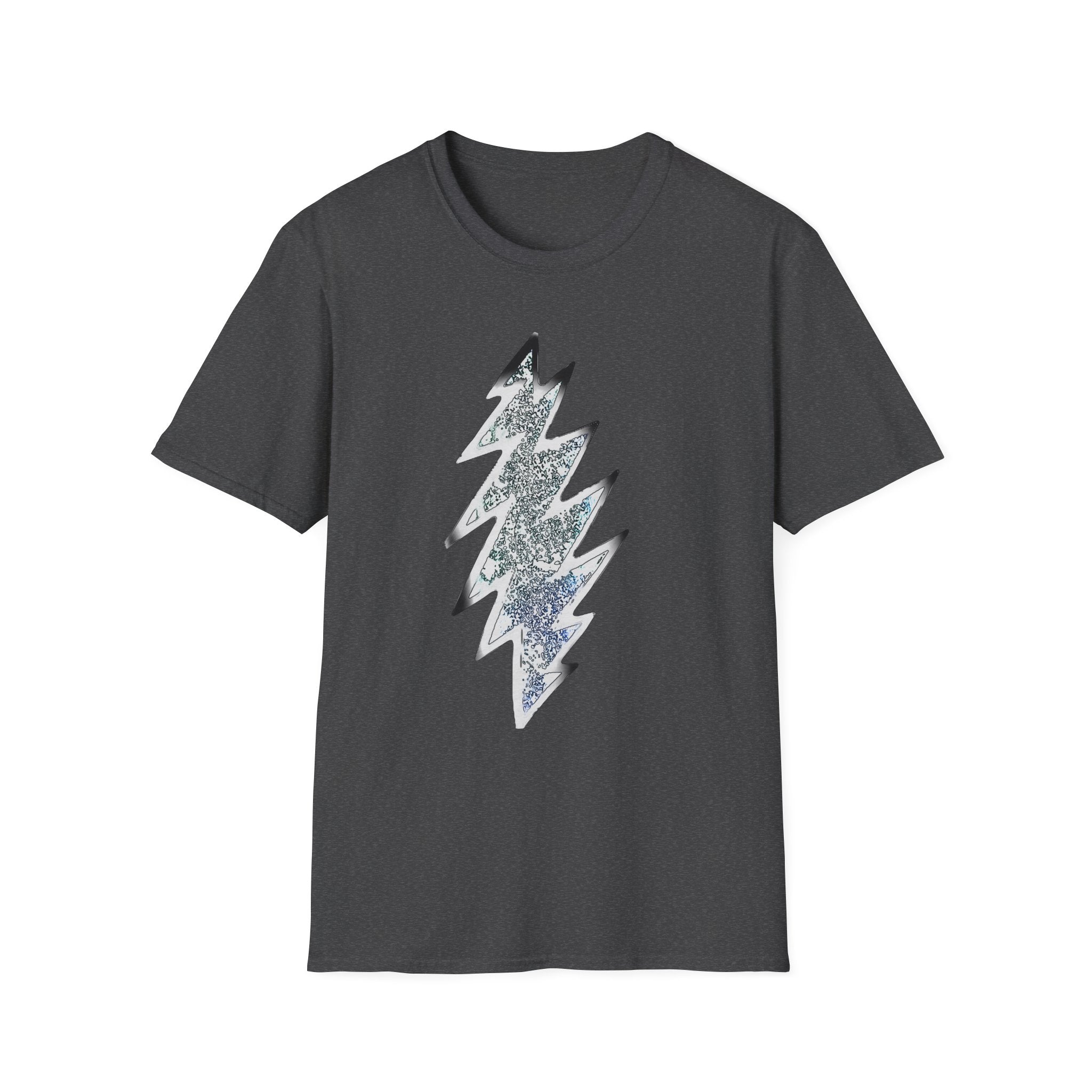 Lightning Bolt Graphic Tee, Unisex Softstyle T-Shirt, Casual Wear, Music Festival Shirt, Summer Vibes, Gift for Him/Her