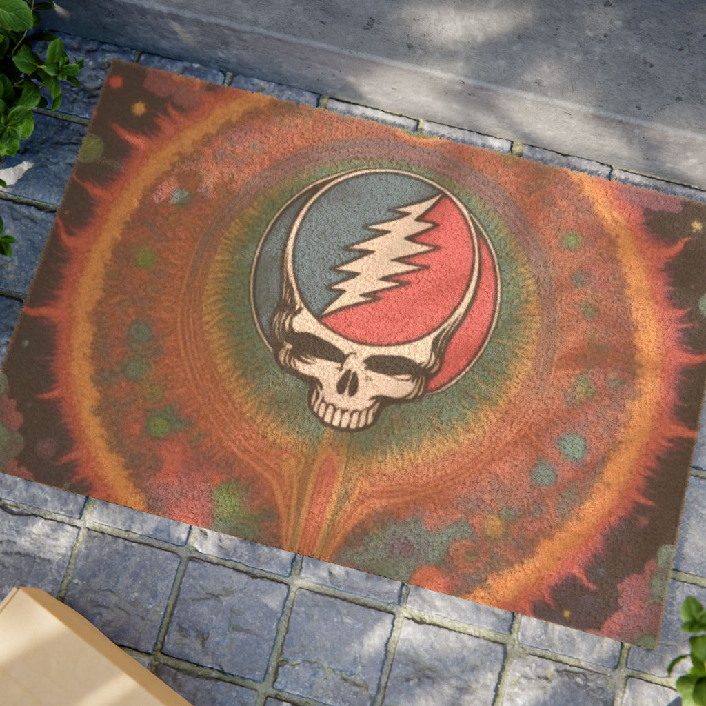 Steal Your Face Skull Doormat | Psychedelic Grateful Dead Entrance Mat