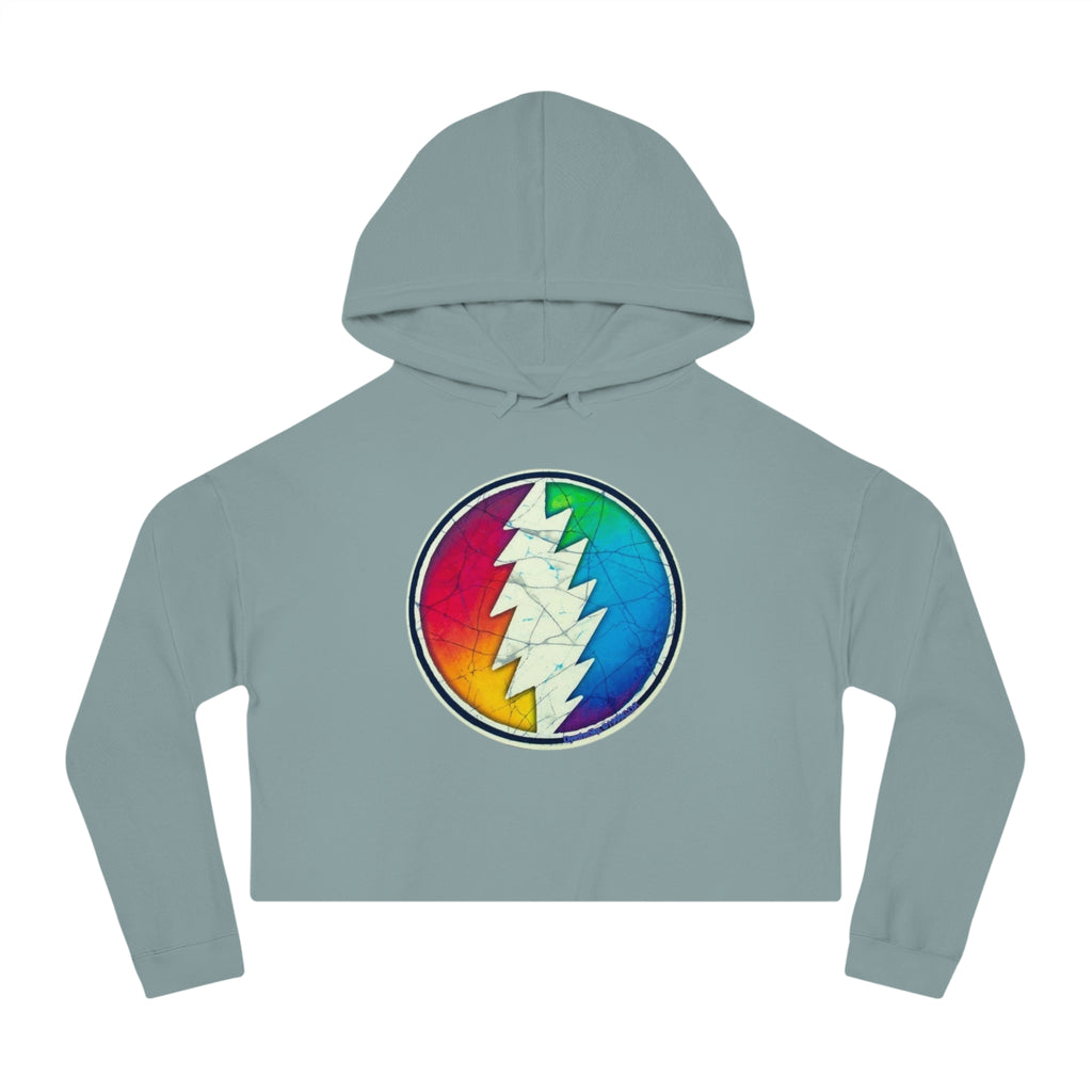 Grateful Dead Bears Cropped Hooded Sweatshirt | Vintage Band Hoodie