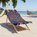 Psychedelic Grateful Dead Mandala Beach Towel | Colorful Circular Pattern, Vibrant Boho, gift for a deadhead