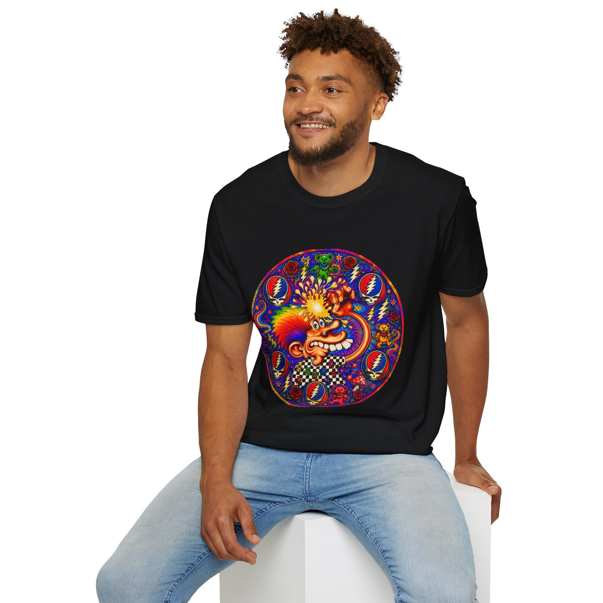 Psychedelic Ice cream man Grateful Dead  T-Shirt | Grateful Dead Inspired Tee