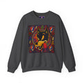 Psychedelic Dire Wolf Grateful Dead Crewneck Sweatshirt | Retro Skull Roses Band Icons