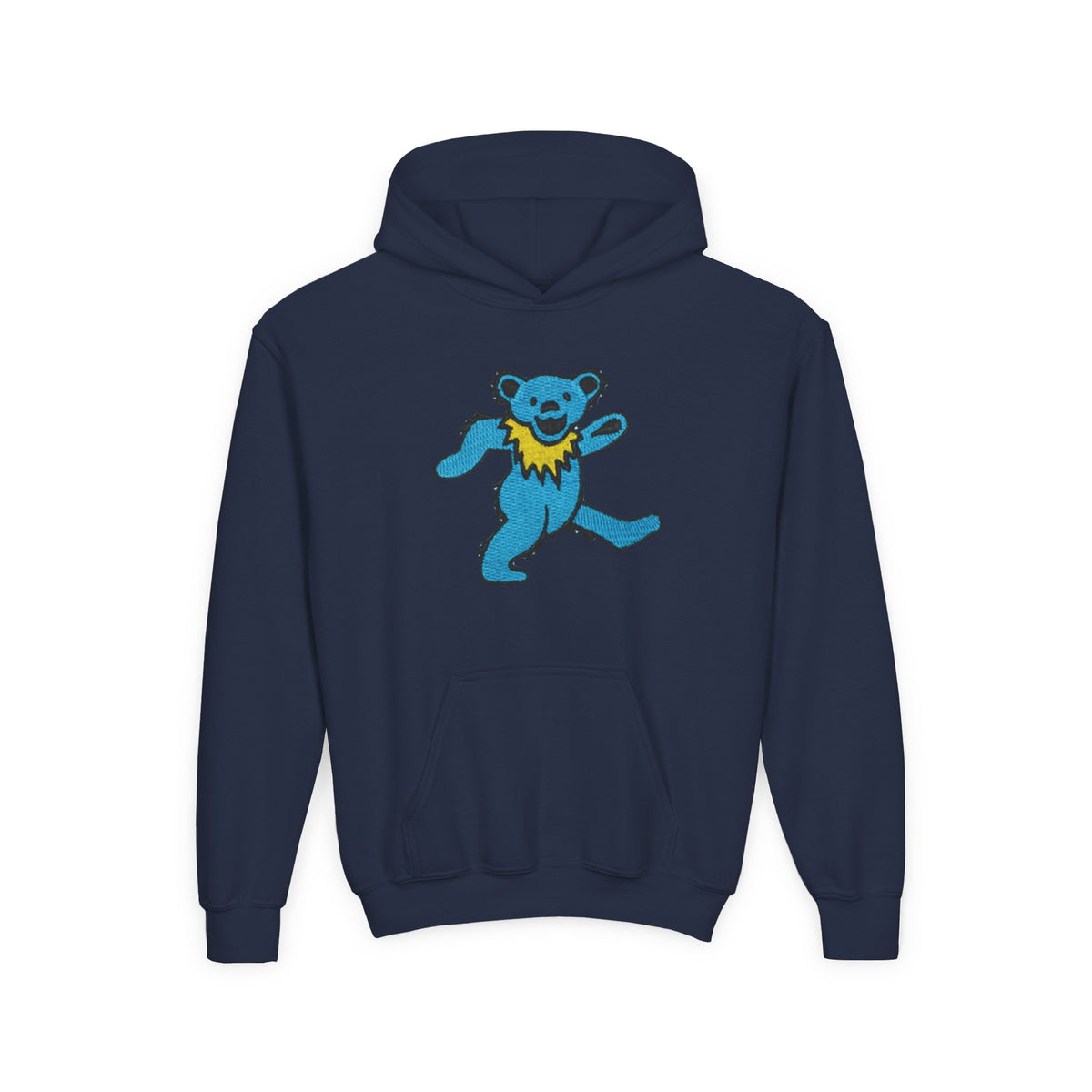 grateful dead Dancing Blue Bear youth hoodie | playful dancing bear graphic