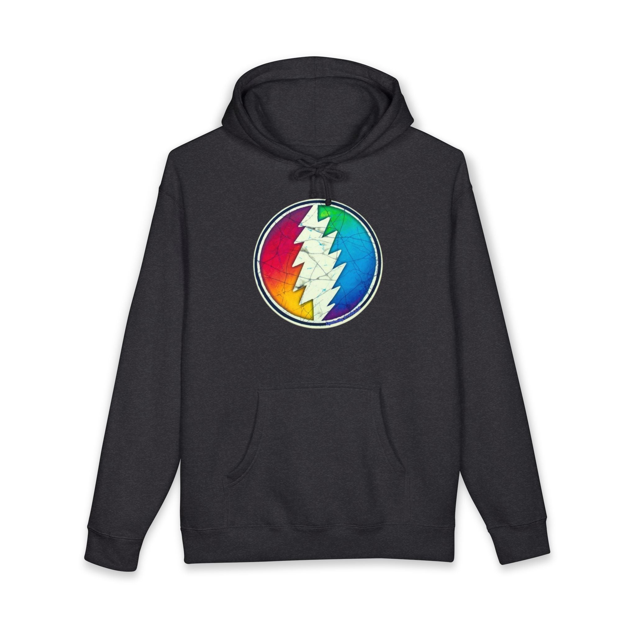 Grateful Dead Rainbow Lightning Bolt Circle Hoodie | Psychedelic Grateful Dead Style, gift for a deadhead