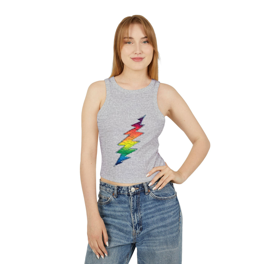Grateful Dead Rainbow Lightning Bolt Tank Top | Pride Rock Music Graphic