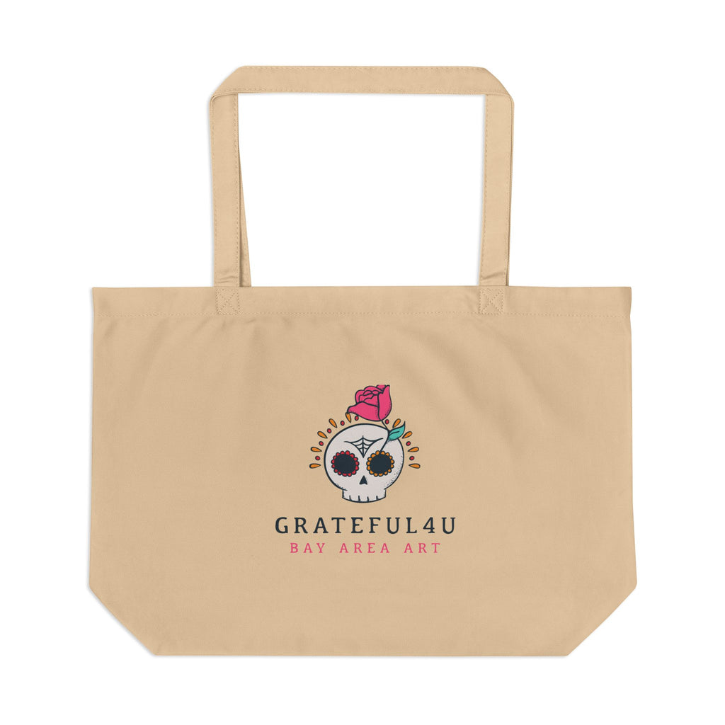 Large Eco Tote Bag | Grateful Dead Inspired, Reusable Shopping Tote, Festival Bag, Beach Tote, Gift for Music Lovers, Eco-Friendly
