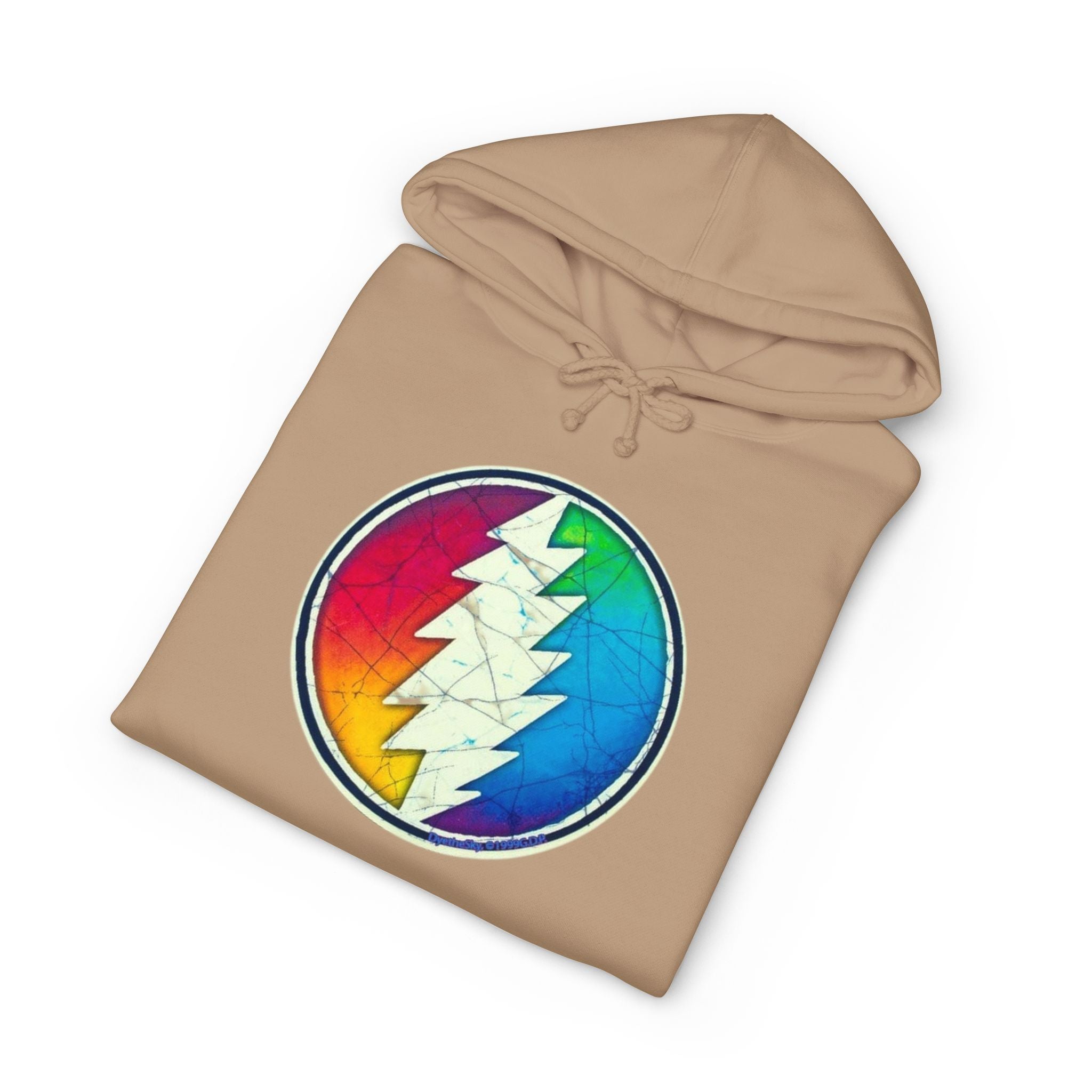 Grateful Dead Rainbow Lightning Bolt Circle Hoodie | Psychedelic Grateful Dead Style, gift for a deadhead