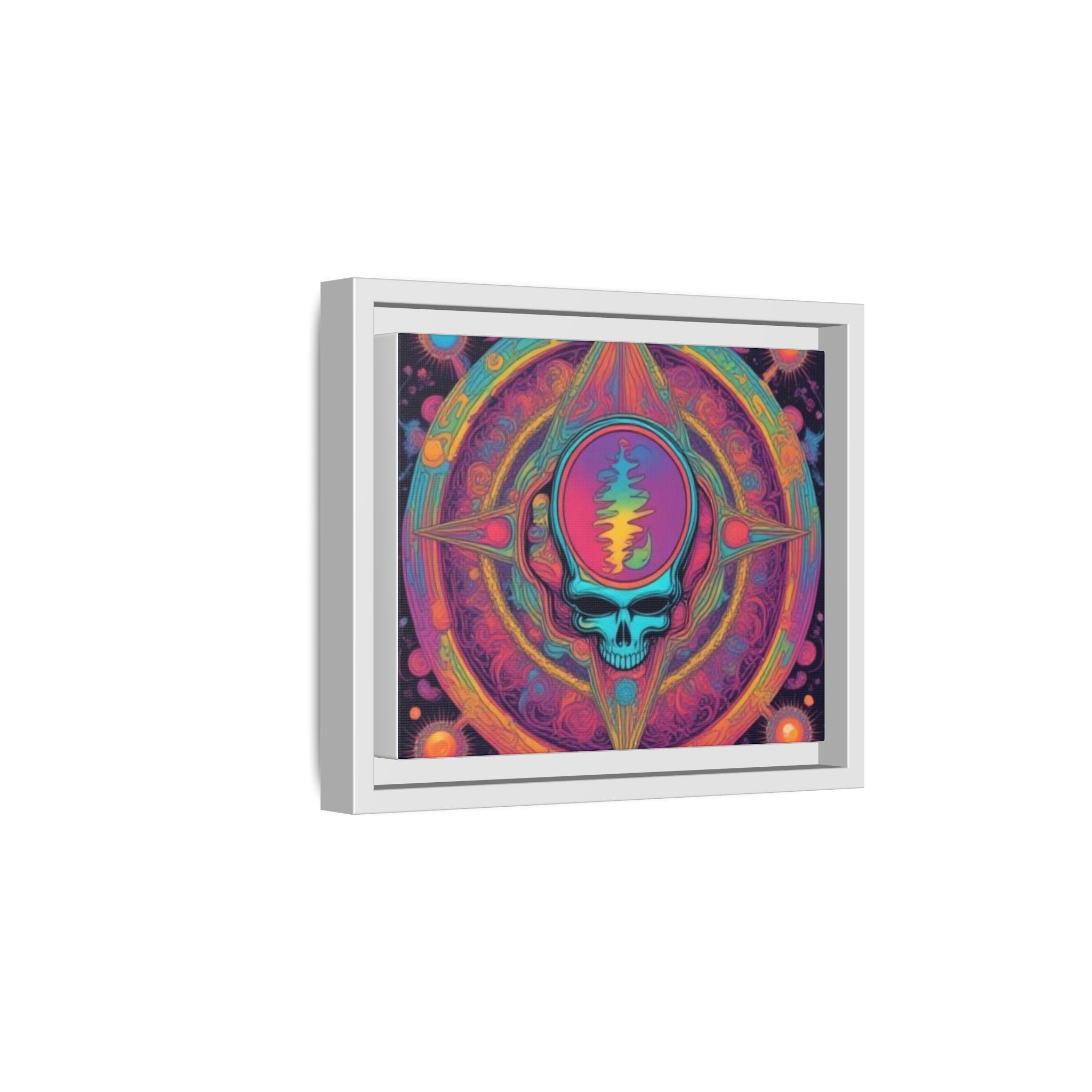 Psychedelic Skull Mandala Matte Canvas