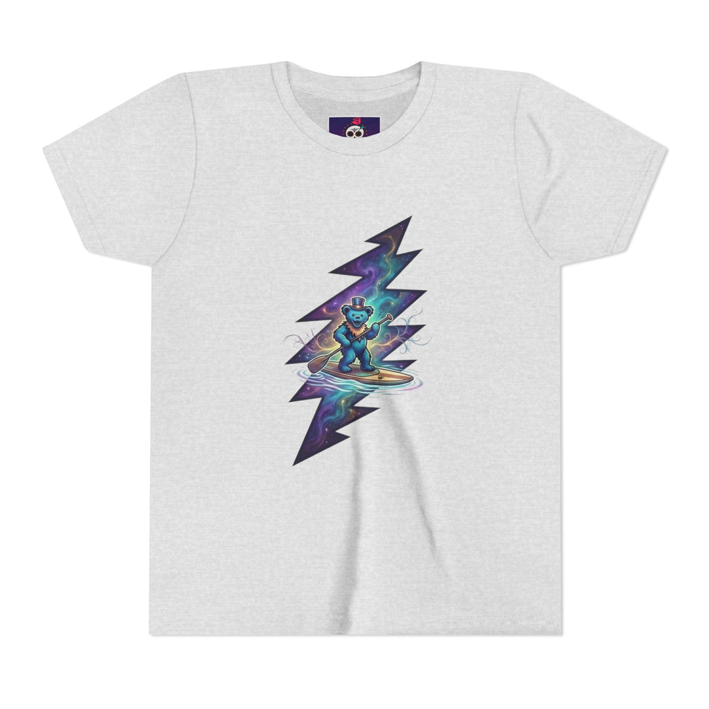 Grateful Dead Cosmic Surfing Bear Youth Tee | Lightning Bolt Space Art