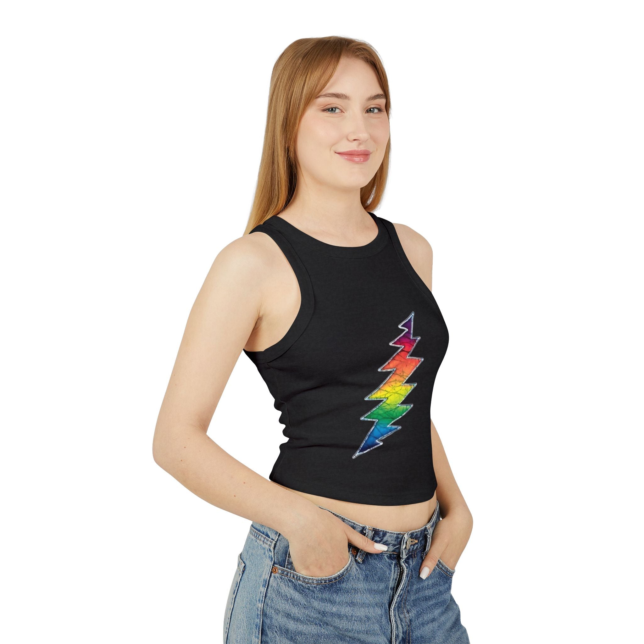 Grateful Dead Rainbow Lightning Bolt Tank Top | Pride Rock Music Graphic
