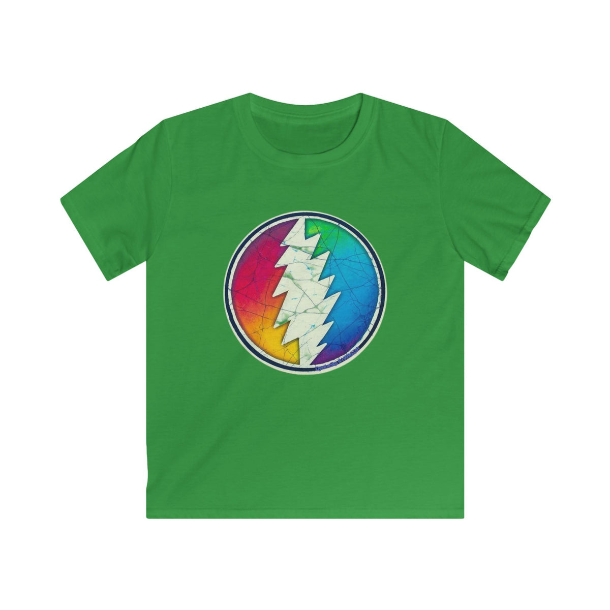Grateful Dead Rainbow Lightning Skull tee | Kids T-Shirt