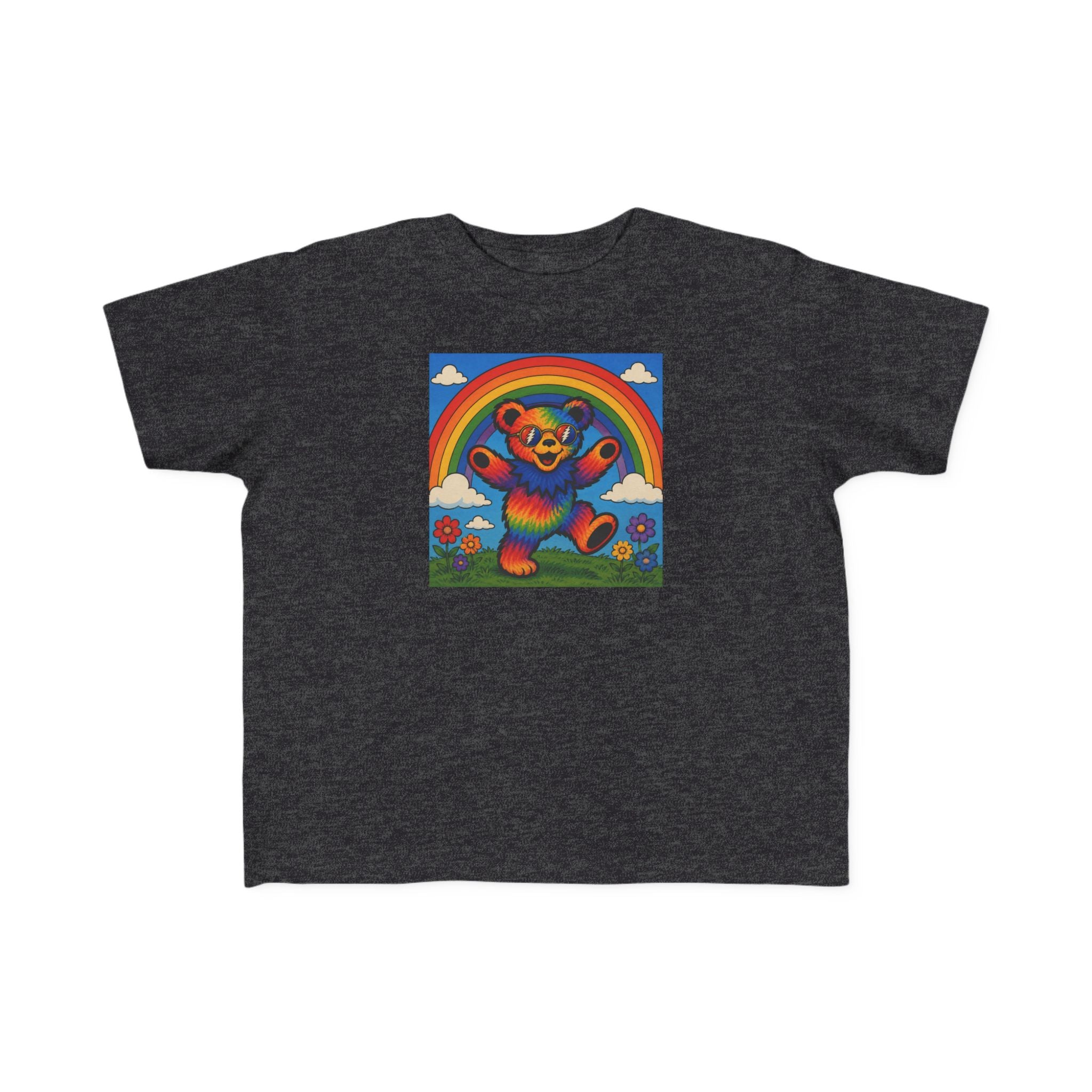 Grateful Dead Rainbow Dancing Bear Toddler Tee | Colorful Retro Grateful Dead Style