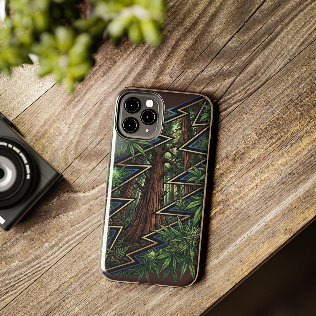 Grateful Dead Norcal Redwood Forest Geometric Lightning Phone Case | Tough Phone Cases