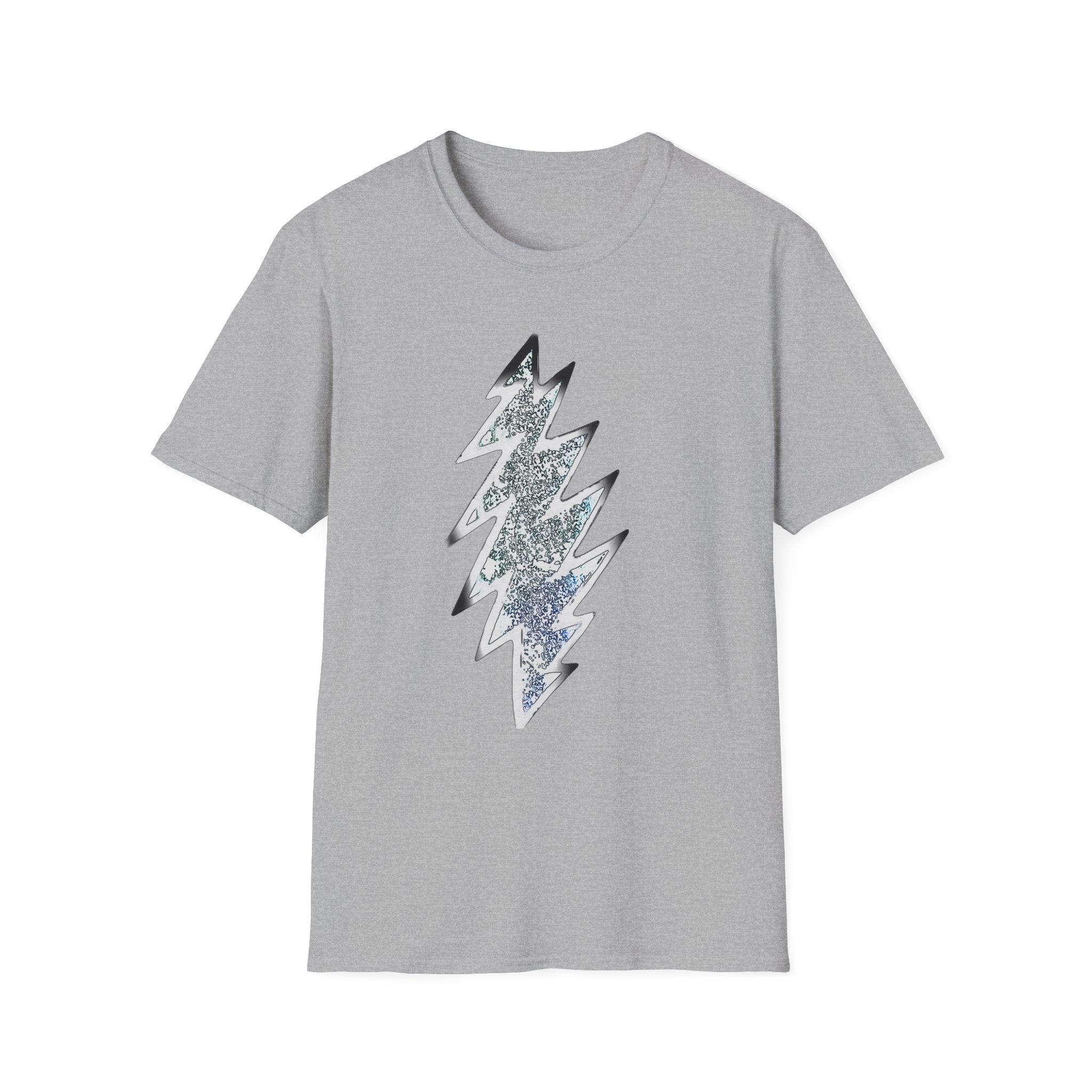 Lightning Bolt Graphic Tee, Unisex Softstyle T-Shirt, Casual Wear, Music Festival Shirt, Summer Vibes, Gift for Him/Her