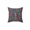 Psychedelic Mandala Grateful Dead  Pillow | Colorful Grateful Dead Inspired Throw Pillow, gift for a deadhead, pillow for a patio, living room, bedroom, office, hammock, swing