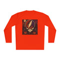 Gift for Deadhead, Grateful Dead Skull with Lightning Bolt Long Sleeve Tee | Halloween Jack-O'-Lanterns