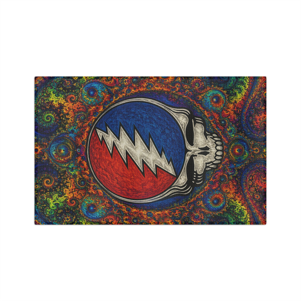 Steal Your Face Skull Microfiber Tea Towel | Psychedelic Grateful Dead Lightning Bolt