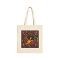 Retro Dire wolf Grateful Dead  Tote Bag | Psychedelic Badge Art, Vintage Style