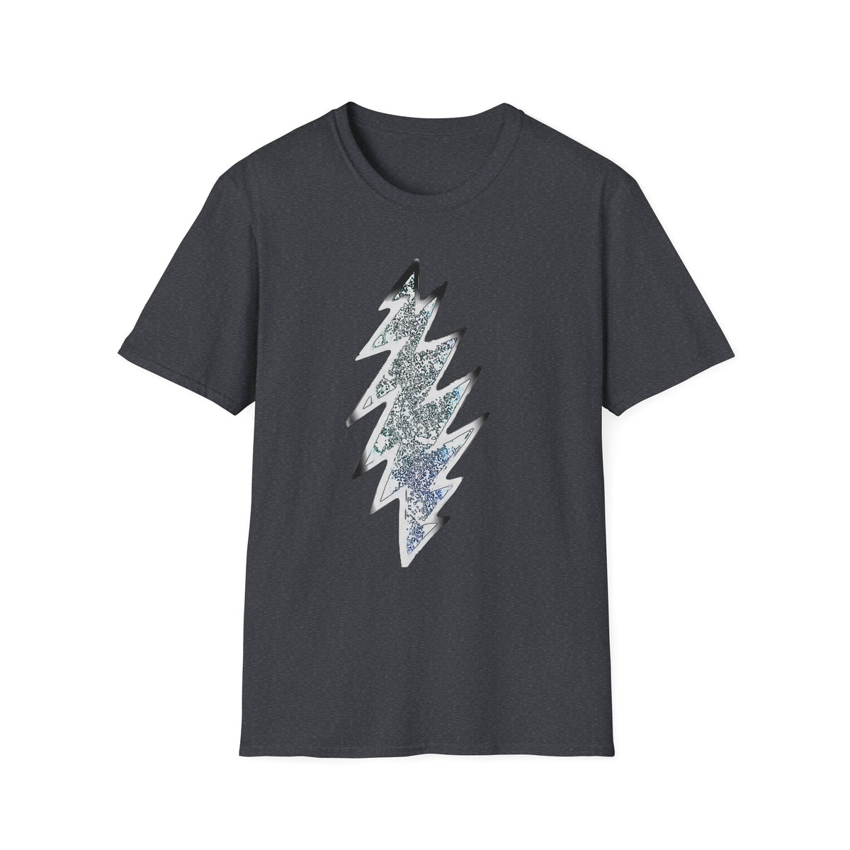 Lightning Bolt Graphic Tee, Unisex Softstyle T-Shirt, Casual Wear, Music Festival Shirt, Summer Vibes, Gift for Him/Her