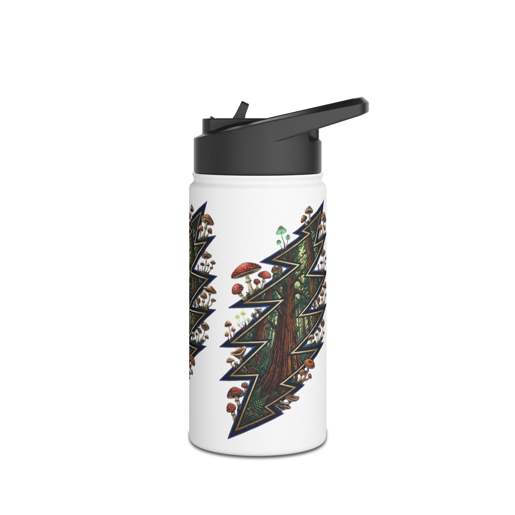 Grateful Dead Woodland Mushroom Lightning Bolt Stainless Steel Water Bottle