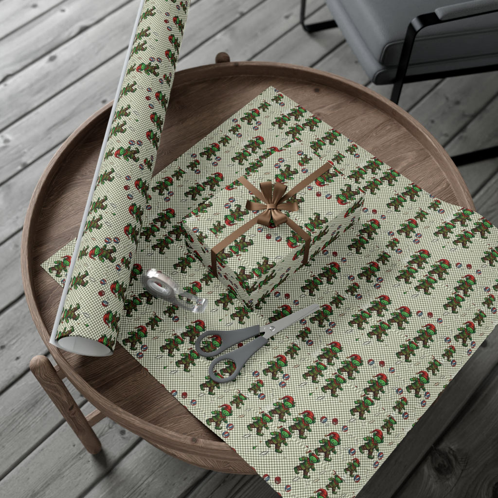 Grateful Dead Holiday Pattern Gift Wrap | Red Music Band Wrapping Paper