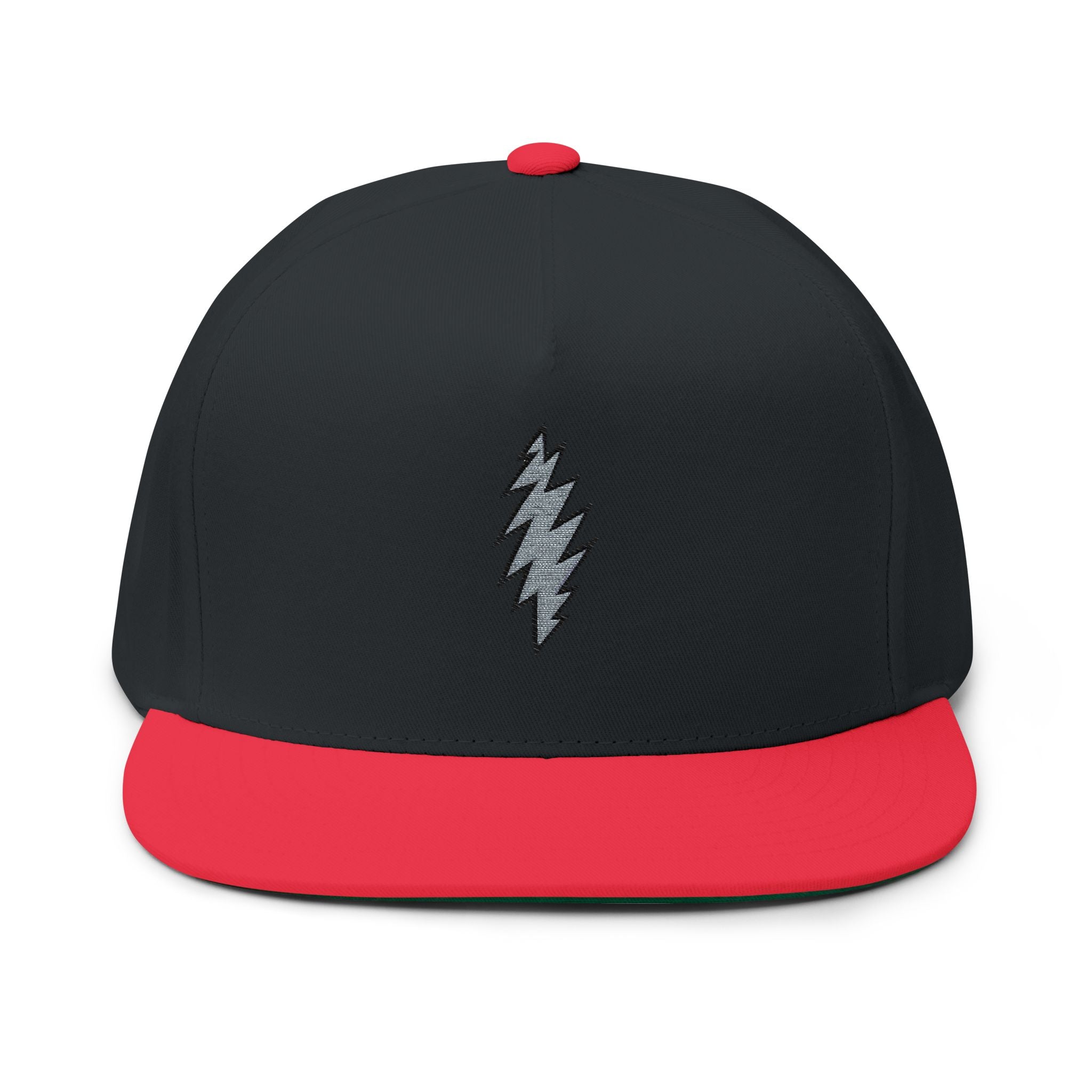 Lightning Bolt Embroidered Cap | Flat Bill Snapback Grateful Dead tour hat