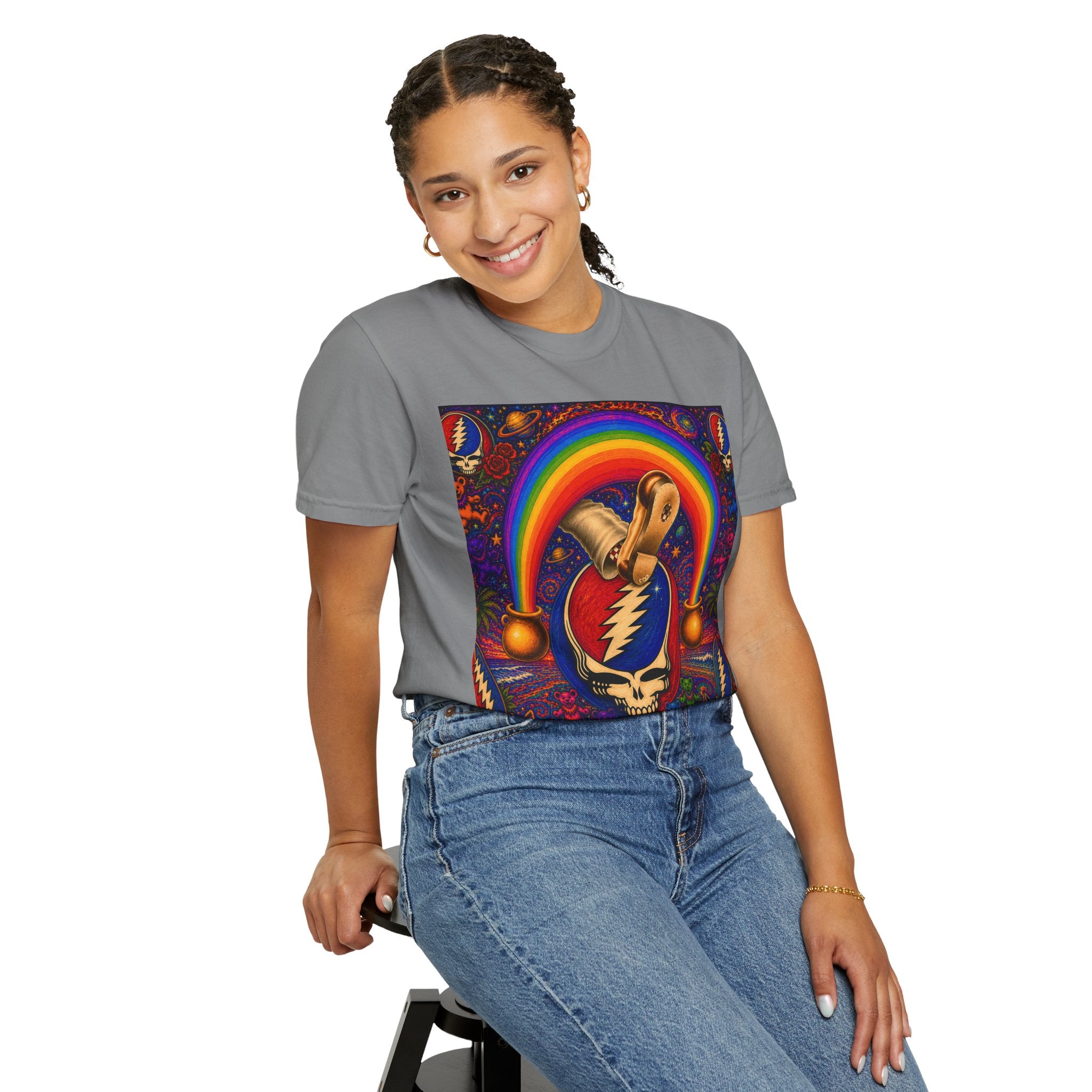 Steal Your Face Skull with RainbowT-Shirt | Psychedelic Rock Tee