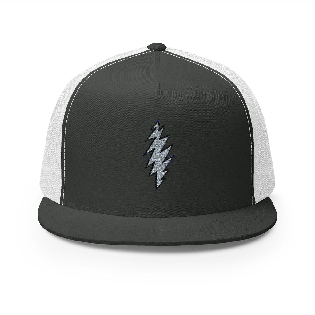 Embroidered Grateful Dead 5 Panel Trucker Cap, Festival Hat, Music Lover Gift, Retro Dad Cap, Boho Hippie Headwear