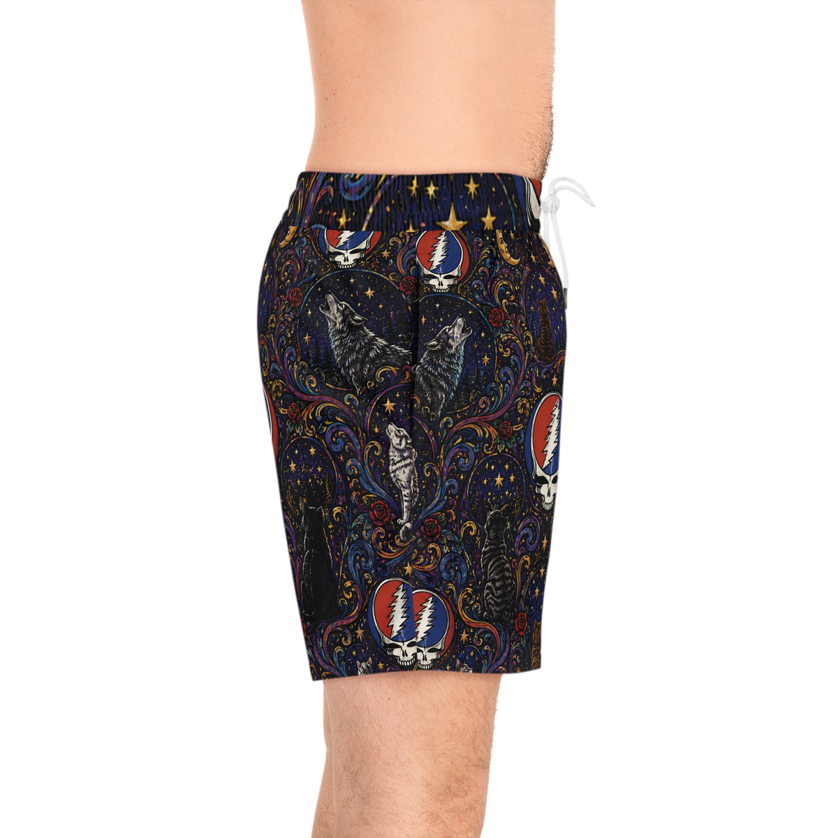 Grateful Dead Steal Your Face Paisley Swim Shorts | Men's Mid-Length