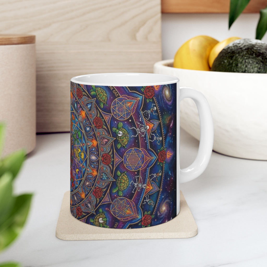 Grateful Dead Skull Mug | Ceramic Coffee Tea Cup 11oz 15oz, gift for deadhead, gift for him, her, friend