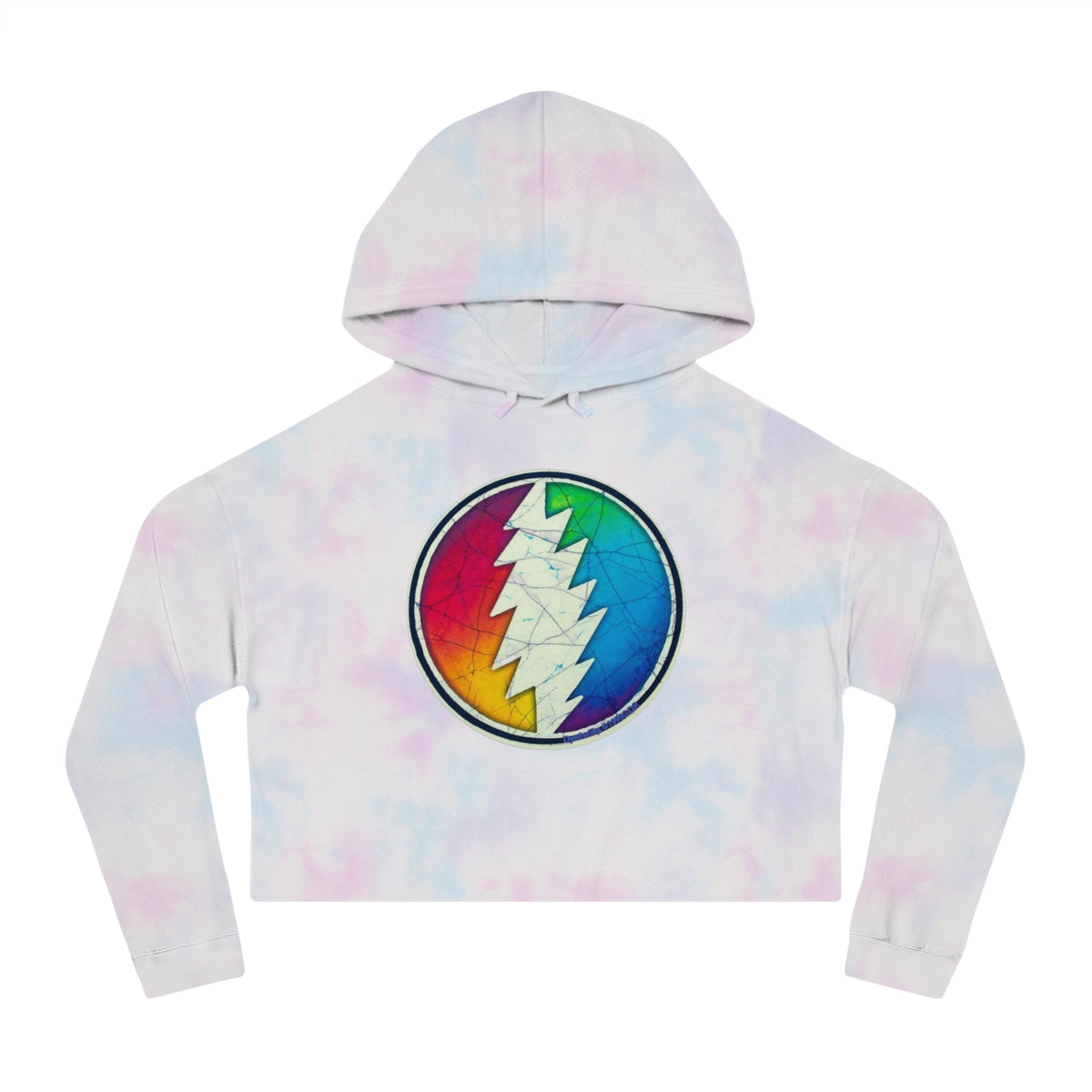 Grateful Dead Bears Cropped Hooded Sweatshirt | Vintage Band Hoodie