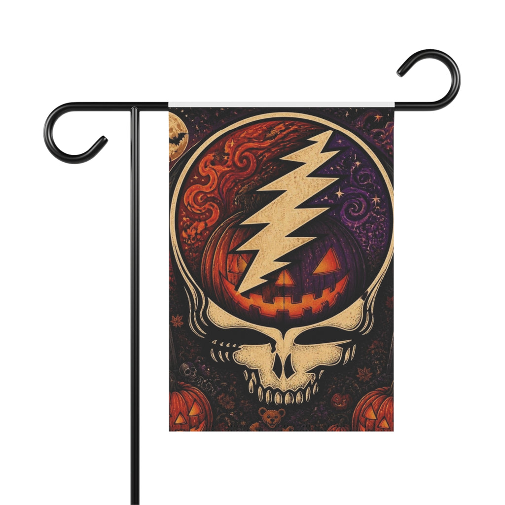 Jack O'Lantern Steal Your Face skull Garden flag | Halloween yard banner, Grateful Dead inspired