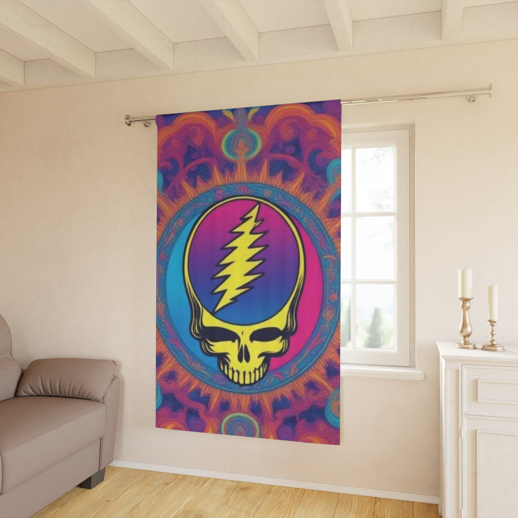 Psychedelic Steal Your Face Skull curtain | Window Curtain, Colorful Grateful Dead Inspired