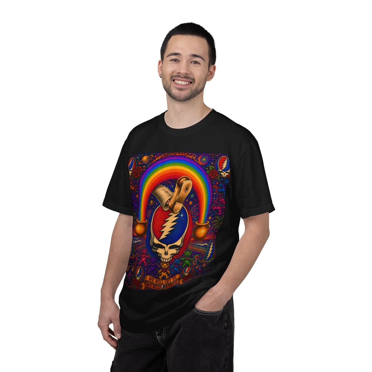 Steal Your Face Skull with RainbowT-Shirt | Psychedelic Rock Tee