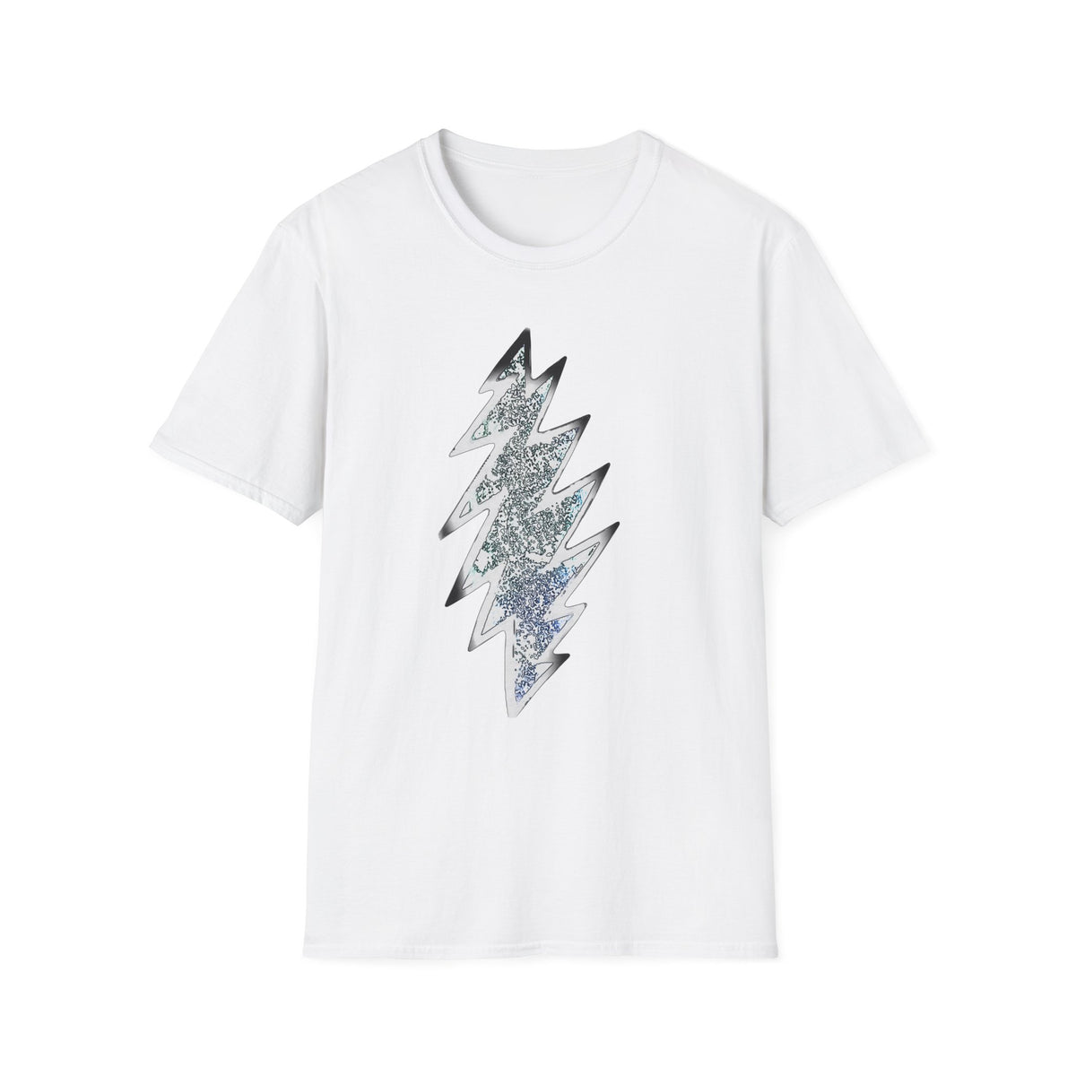 Lightning Bolt Graphic Tee, Unisex Softstyle T-Shirt, Casual Wear, Music Festival Shirt, Summer Vibes, Gift for Him/Her