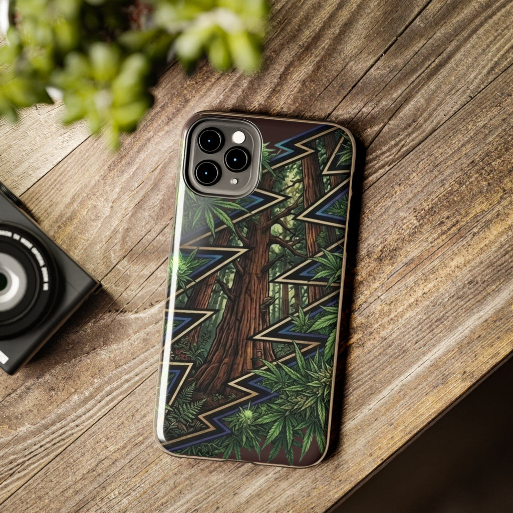 Grateful Dead Norcal Redwood Forest Geometric Lightning Phone Case | Tough Phone Cases