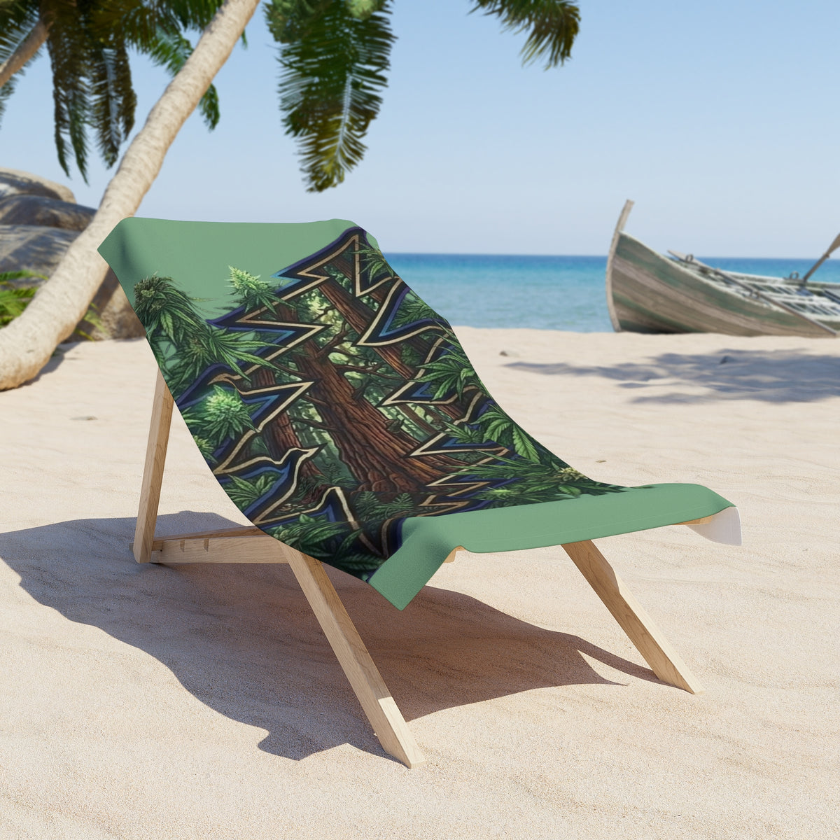 Grateful Dead Norcal Redwood  Tree Beach Towel | Forest Zigzag Design, gift for a deadhead