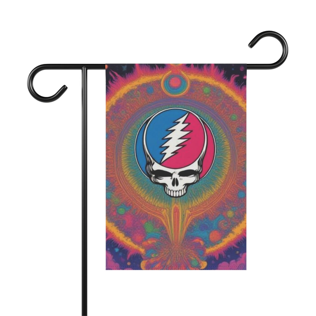 Psychedelic Steal Your Face Skull Garden Flag | House Banner