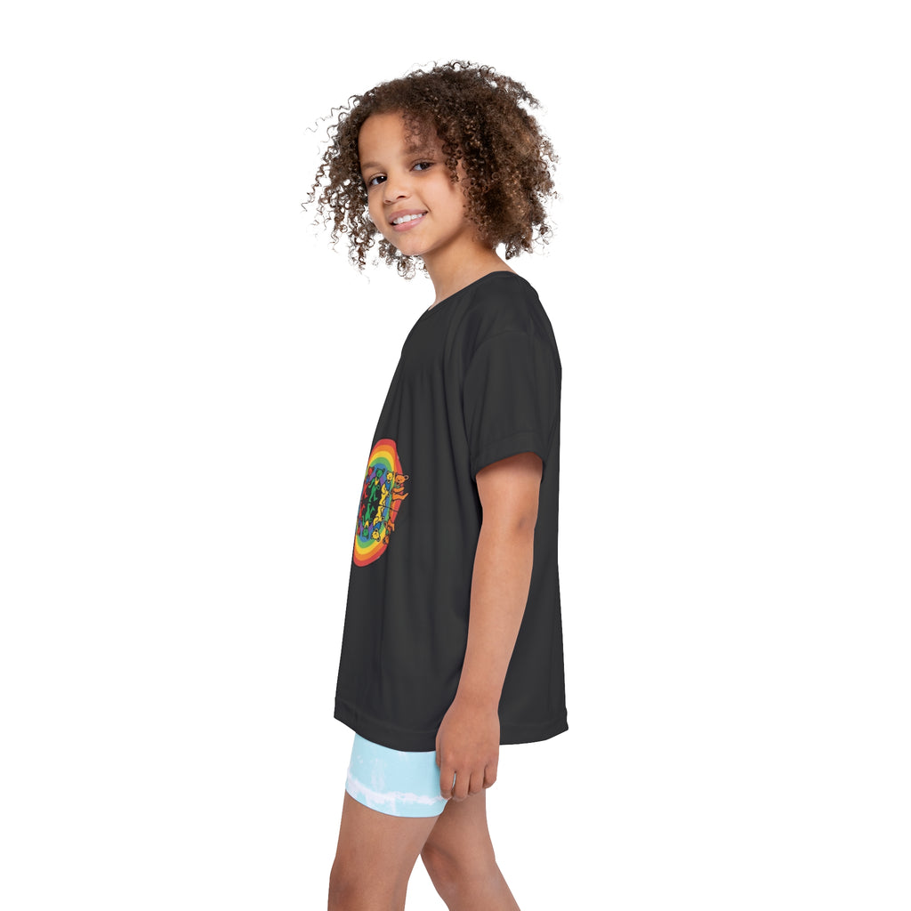 Grateful Dead Rainbow Skateboard Kids Jersey | Colorful Skate Bears Circle Design