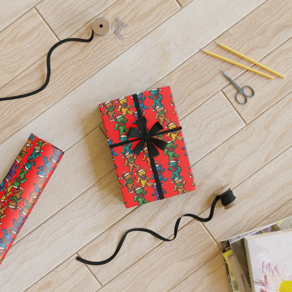 Colorful Dancers Pattern Gift Wrap Roll | Wrapping Paper, Grateful Dead inspired