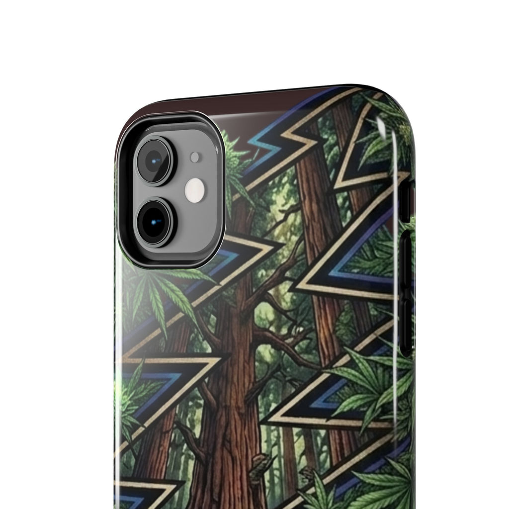 Grateful Dead Norcal Redwood Forest Geometric Lightning Phone Case | Tough Phone Cases