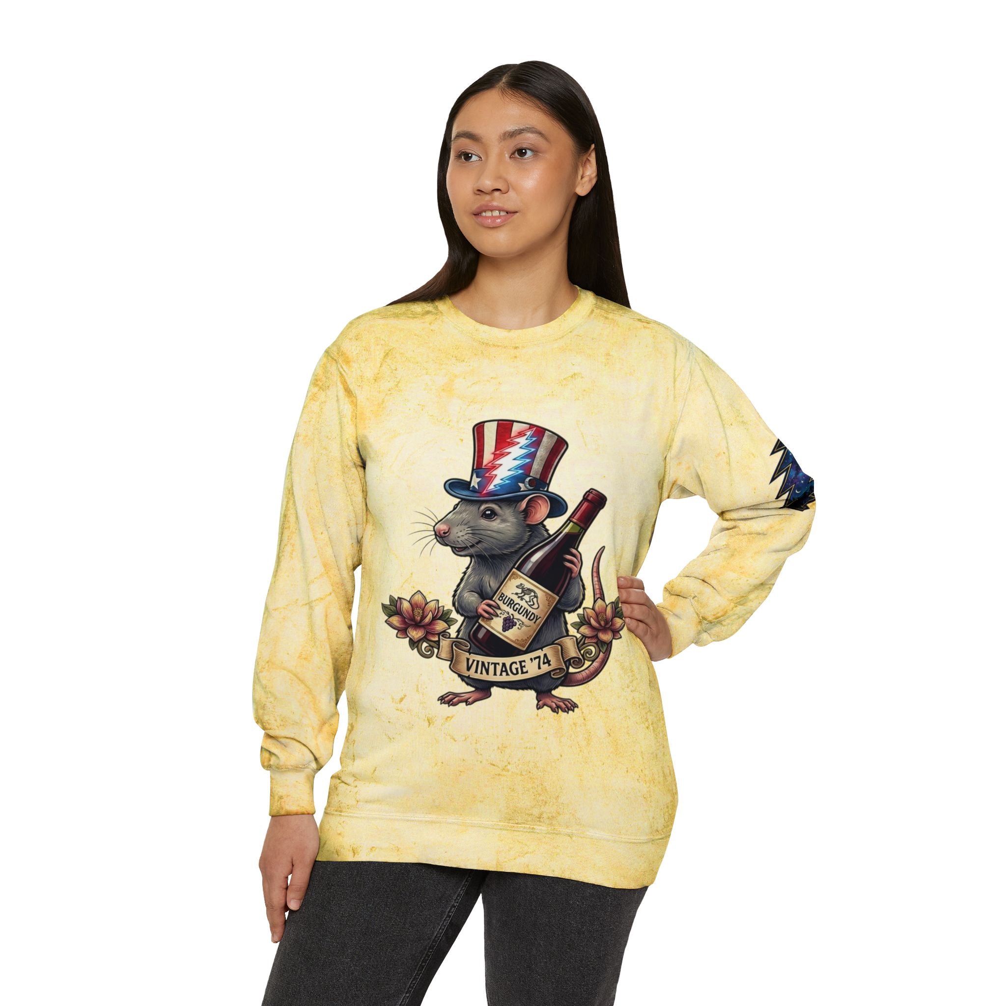 Grateful Dead Wharf Rat  sweatshirt | Vintage 74 crewneck, Gift for a Deadhead Dad, friend, Grandfather, mom, sister