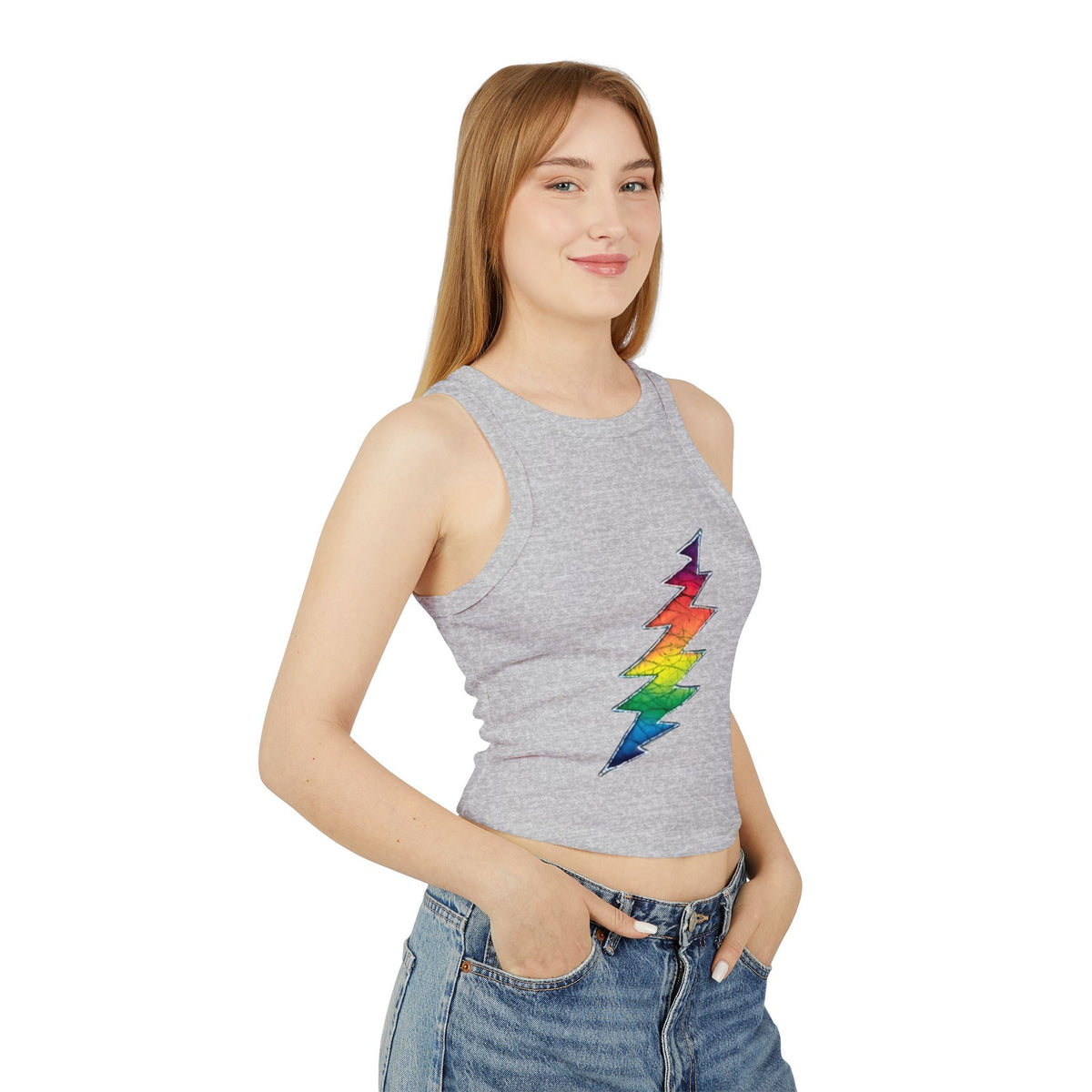 Grateful Dead Rainbow Lightning Bolt Tank Top | Pride Rock Music Graphic