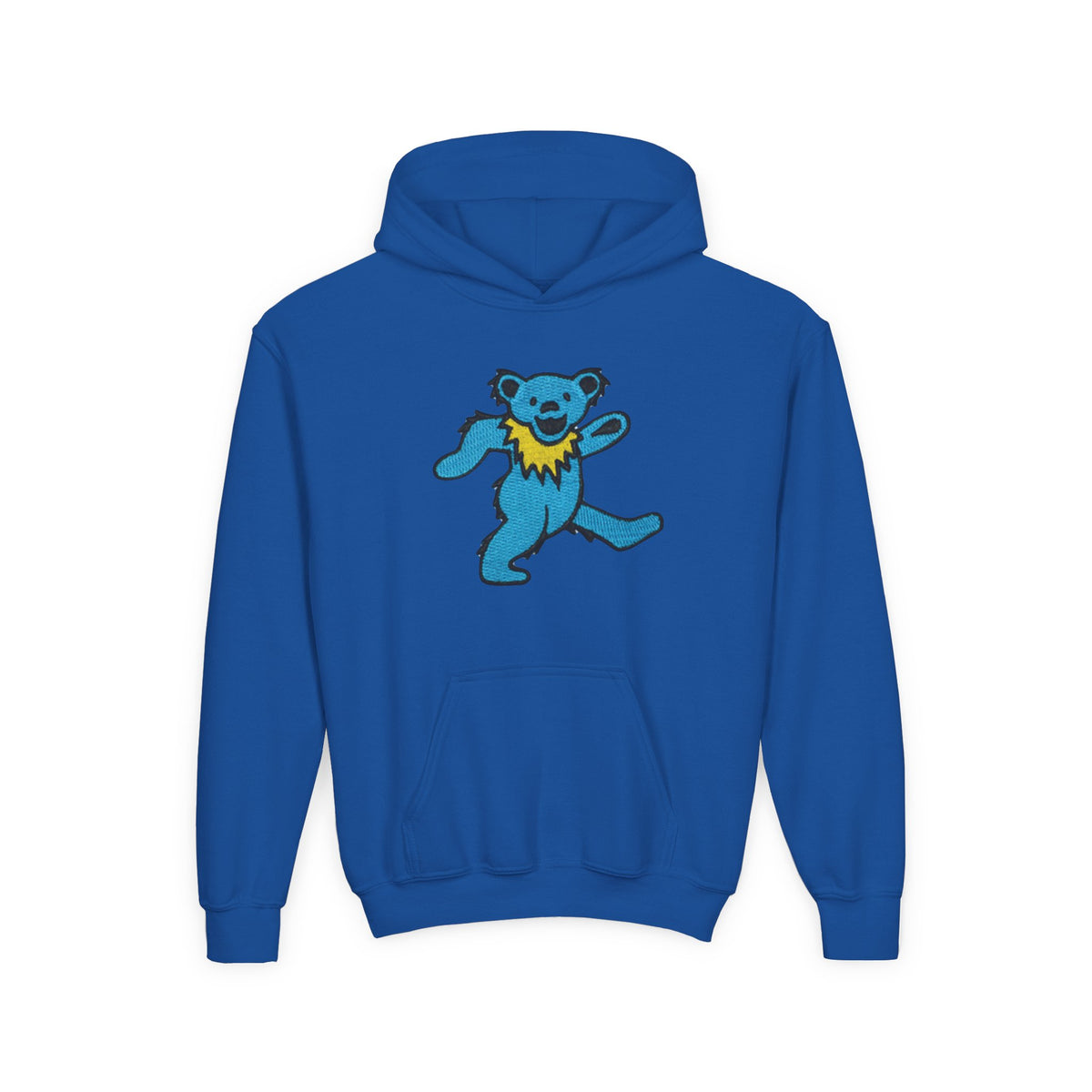 grateful dead Dancing Blue Bear youth hoodie | playful dancing bear graphic