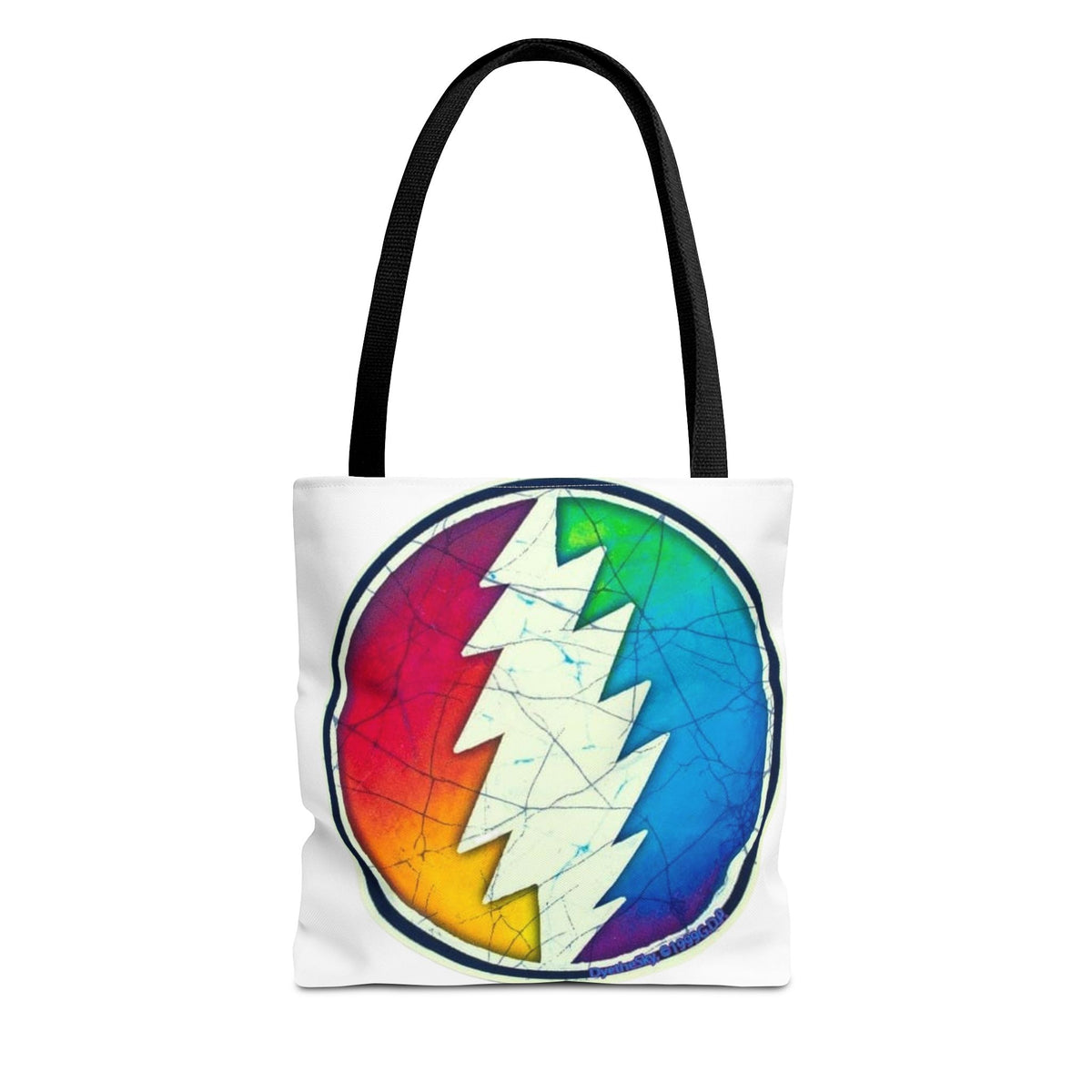 Rainbow Steal Your Face Tote Bag | Psychedelic Grateful Dead Circle