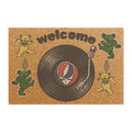 Grateful Dead Dancing Bears Welcome Doormat | Vinyl Record Skull Design