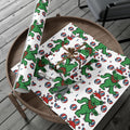 Dancing Bear Santa hat Gift Wrap Paper | Grateful Dead holiday wrapping paper